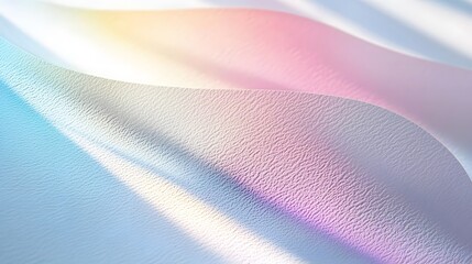 Soft pastel rainbow fabric texture background with subtle light and shadow effects.