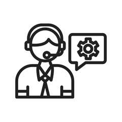 Support icon vector image. Suitable for mobile apps, web apps and print media.