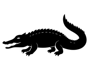 Crocodile Silhouette Vector Design, Crocodile SVG, Crocodile Icon