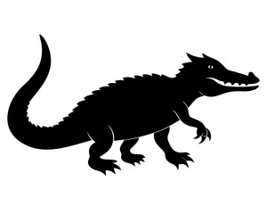 Crocodile Silhouette Vector Design, Crocodile SVG, Crocodile Icon