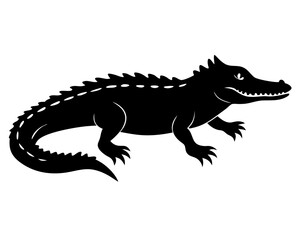 Crocodile Silhouette Vector Design, Crocodile SVG, Crocodile Icon