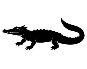 Crocodile Silhouette Vector Design, Crocodile SVG, Crocodile Icon