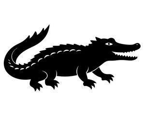 Crocodile Silhouette Vector Design, Crocodile SVG, Crocodile Icon