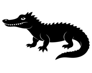 Crocodile Silhouette Vector Design, Crocodile SVG, Crocodile Icon