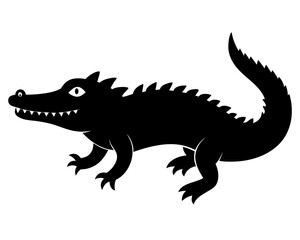 Crocodile Silhouette Vector Design, Crocodile SVG, Crocodile Icon