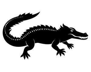 Crocodile Silhouette Vector Design, Crocodile SVG, Crocodile Icon