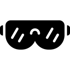 Safety Goggles Glyph Icon