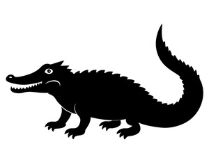 Crocodile Silhouette Vector Design, Crocodile SVG, Crocodile Icon