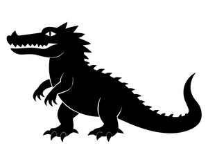 Crocodile Silhouette Vector Design, Crocodile SVG, Crocodile Icon