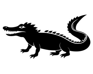Crocodile Silhouette Vector Design, Crocodile SVG, Crocodile Icon