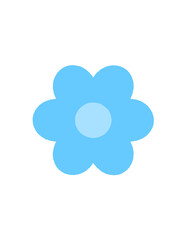 blue flower icon 