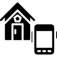 Smart Home Device Glyph Icon