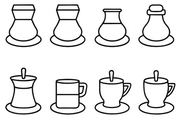 Different Types of Turkish Coffee Icons