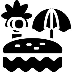 Summer Festival Glyph Icon
