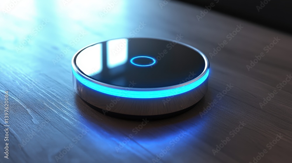 Poster ai-powered button that responds to voice commands and smart gestures, blending innovation with usabi