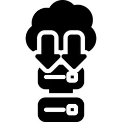 Cloud Migration Glyph Icon