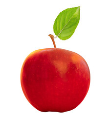 Juicy Red Apple: Nature's Sweet Delight, cut out.