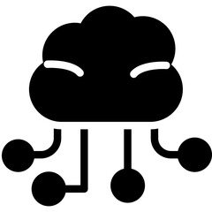 Cloud Framework Glyph Icon