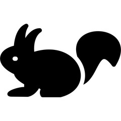 Squirrel Glyph Icon