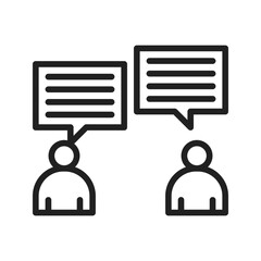 Talk icon vector image. Suitable for mobile apps, web apps and print media.