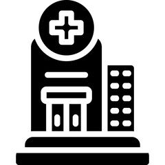 Obraz premium Clinic Glyph Icon