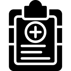 Medical Report Glyph Icon