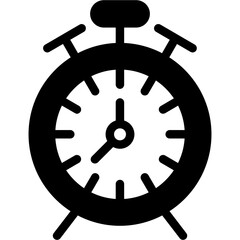Alarm Clock Glyph Icon