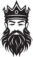 Obraz premium The Art of Royal Presentation A King Crown and Beard in Cultural Significance