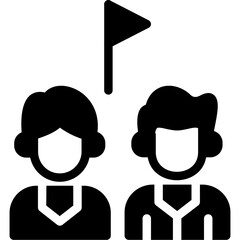 Team Challenge Glyph Icon