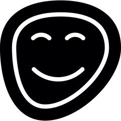 Obraz premium Happy Face Glyph Icon