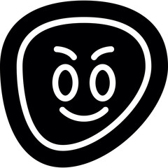 Obraz premium Proud Face Glyph Icon