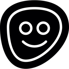 Happy Face Glyph Icon