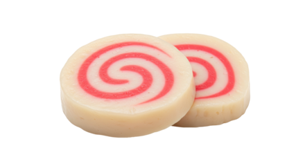 Isolated Fish Cake Slices