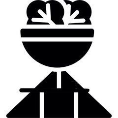 Food Pyramid Glyph Icon