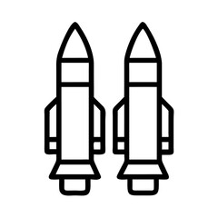Dual Rocket Icon Design
