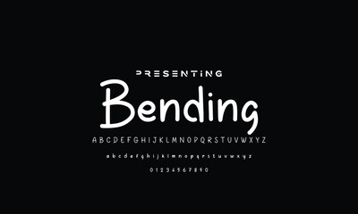 Playful style font design, colorful childish alphabet, letters and numbers vector illustration. font modern bouncy typeset, lively friendly alphabet. Playful cheerful letters.