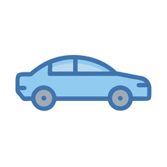 Sedan Side View Icon Design
