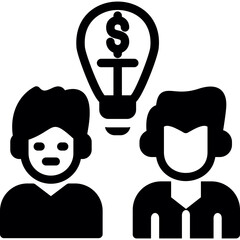 Business Collaboration Glyph Icon