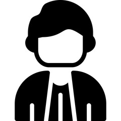 Lawyer Glyph Icon