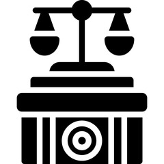 Courtroom Glyph Icon