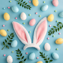 easter eggs in the grass