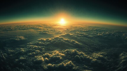 Sunrise above the clouds