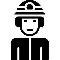 Factory Worker Glyph Icon