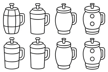Office Water Dispenser Clipart Set