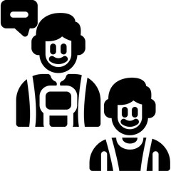 Media Interview Glyph Icon