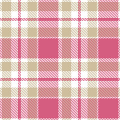 Plaid pattern seamless. Rich white & Light putty Tartan Textile Design. 
