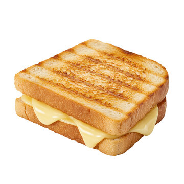 Grilled cheese sandwich recipe easy lunch snack food photo isolated on a transparent background