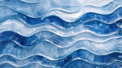 Obraz premium A rippling water-inspired blue background, with soft wave patterns and gentle reflections