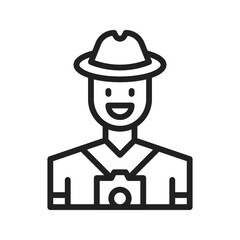 Photographer Male icon vector image. Suitable for mobile apps, web apps and print media.