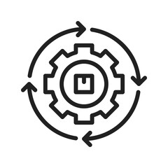 Agile Manufacturing icon vector image. Suitable for mobile apps, web apps and print media.